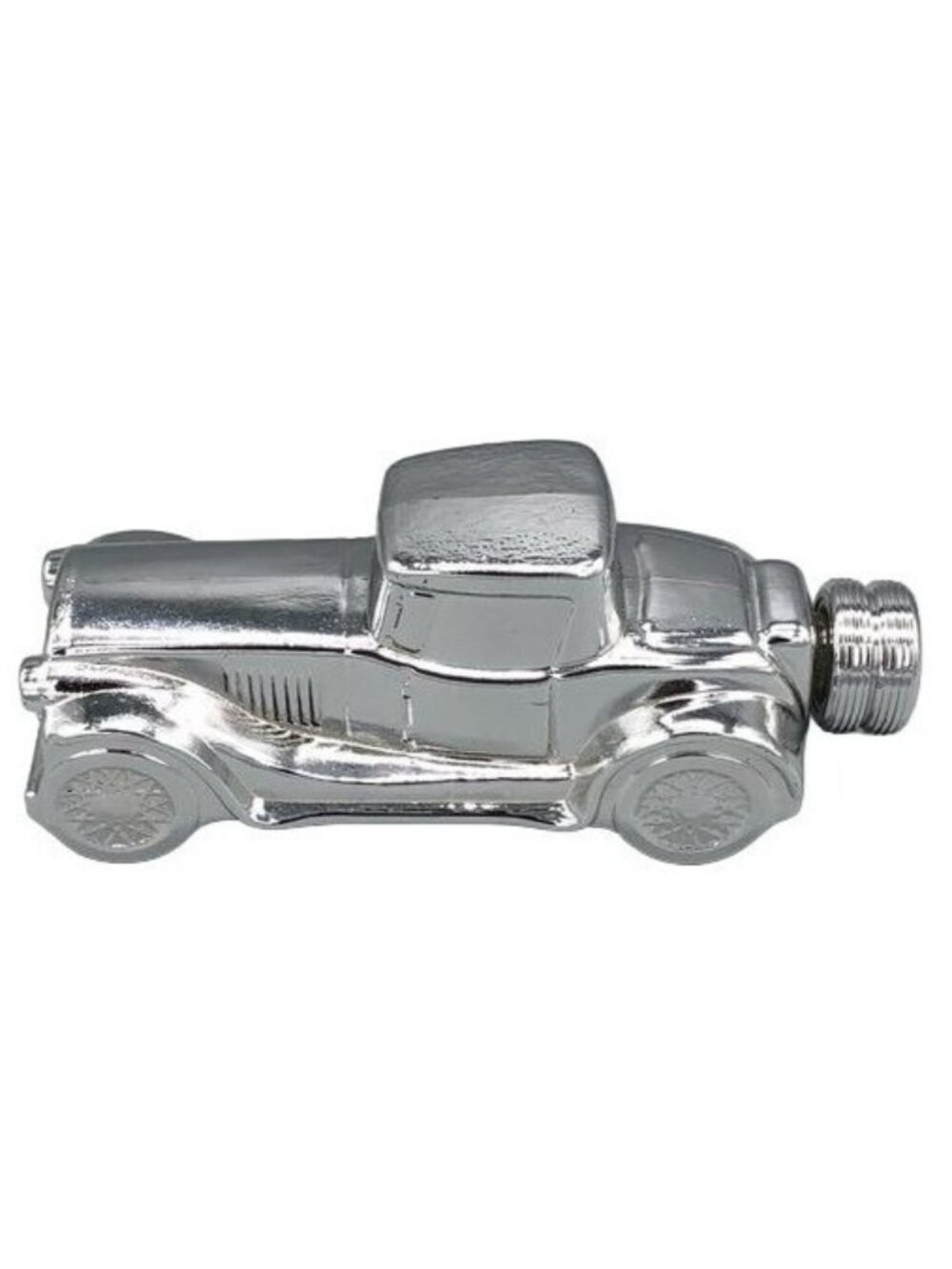 avon May 1976 silver 12 mens bottle figurine grooming car 7x2.5" READ